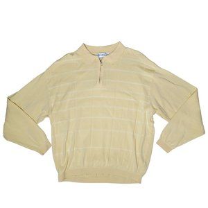 vintage St Croix golfing country club collared polo shirt yellow 80s, 90s medium